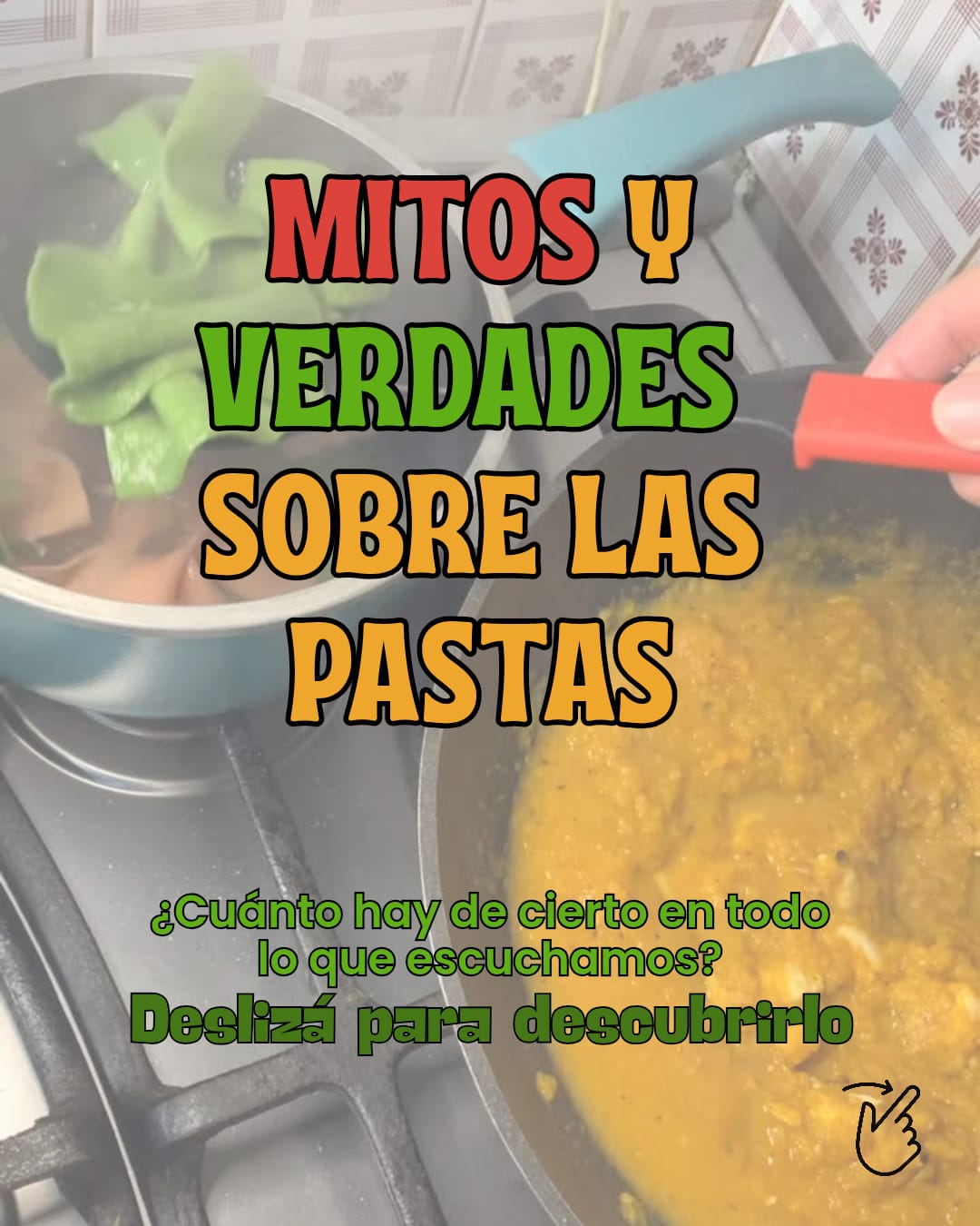 Publicación sobre pastas sin mitos
